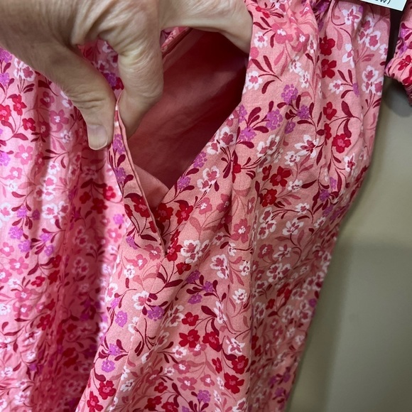 NWT Terra & Sky Cotton Smock Button Front Floral Peasant Dress Size 2X - Picture 8 of 12